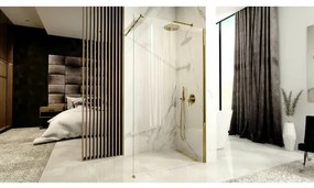 Paravan de dus tip Walk-in Rea Aero 120x195 cm profil auriu