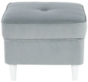 Taburet modern Culoare gri deschis/alb, RUFINO NEW