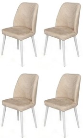 Set de scaune de sufragerie Dallas Beige andWhite, 4 buc.
