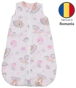Sac de dormit bebe 0-3 luni Kidizi Koala Dreams Pink, 1 tog, bumbac 100%, pentru toamna/iarna