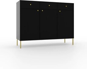 Comodă cu trei usi si trei sertare. 124x41x95cm, Tili System, ADRK Furniture (Culoare: Bej nisip / Bej nisip)