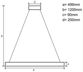 Lustră LED dimabilă pe cablu LED/80W/230V 3000-6500K alb + telecomandă