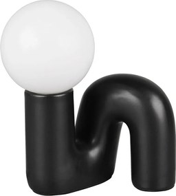 Veioză neagră din ceramică (înălțime 21,5 cm) Quinn – Reality