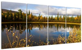 Tablou de perete - pădure iaz (160x80cm)