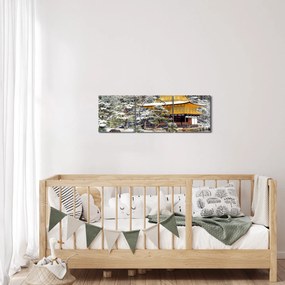 Tablou - Kinkakuji, Japonia (cu ceas) (90x30 cm)