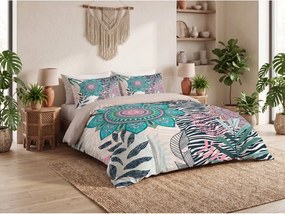 Lenjerie flanelata SMILING SERENADE colorata Dimensiune lenjerie de pat: 2 ks 60 x 70 cm | 240 x 200 cm