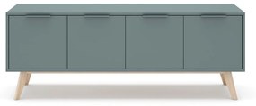 Comodă TV verde prăfuit 140x53x40 cm Pisco – Marckeric