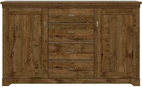 Comoda PATRAS KOM2D4S, stejar april, PAL, 153x45x93 cm