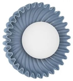 Aplica decorativa ceramica blue gri, sticla alb, PETEL