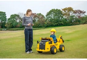 Mașinuță electrică încărcător CAT 60W/4500 mAh galben/negru