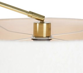 Lampa de podea aurie cu abajur boucle alb 50 cm reglabila - Editor