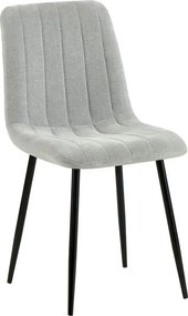Scaun JET, gri deschis/negru, stofa clasica/metal, 44x54x88 cm
