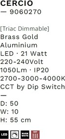 Aplica de perete LED stil circular CERCIO alama