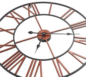 Ceas de perete, rosu, 58 cm, metal Rosu, 58 cm