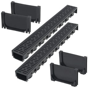 vidaXL Canale de drenaj, 2 m, plastic