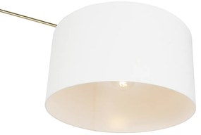 Lampa de podea moderna aurie cu abajur alb 50 cm reglabil - Editor