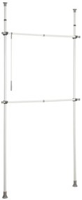 Suport extensibil pentru haine, Wenko, Herkules Basic, inox/plastic/polipropilena