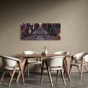Tablou cu pod de cale ferată (120x50 cm)
