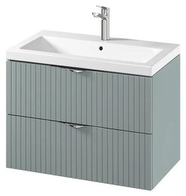 Cersanit S801-540 -Corp suspendat pentru baie cu lavoar TIRSO 80x45 cm verde mentă