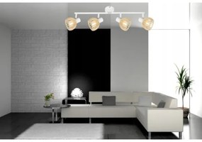 Spot ATARRI 4xE14/25W/230V alb/lemn