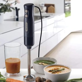 Blender Ariete BREAKFAST 0601/00, 700W, 2 viteze, Turbo, Functie anti-stropire, Gri inchis
