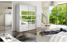 Dulap cu uși glisante Primrose VII (alb) (fără iluminare). 1058468