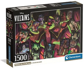 Disney Villains Cards Puzzle Compact 1500 buc Clementoni