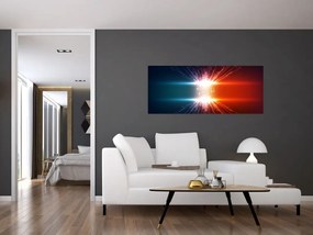 Tablou abstract cu glonț activ (120x50 cm)
