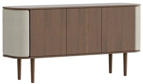 Comodă maro/bej joasă cu aspect de lemn de stejar 150x75 cm Treasures – UMAGE