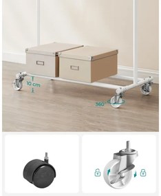 Cuier mobil de podea LINEA, alb