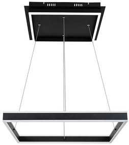 Lustra suspendata LED design modern Quadro negru mat, alb