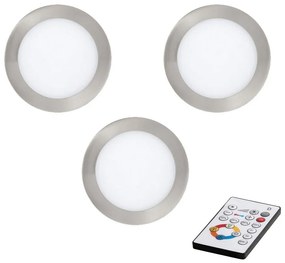 SET 3x plafonieră LED încastrată dimabilă TINUS LED/6W/230V Eglo 78661 + telecomandă