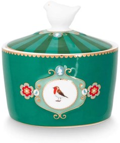 Zaharniță porțelan, Pip Studio, Medallion Emerald-Green, 300ml, colecția Love Birds