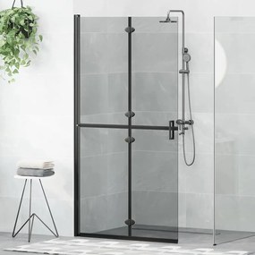 vidaXL Perete de duș Walk-In Negru 90 x 6.5 x 190 cm