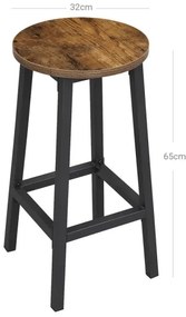 Scaun de bar LOE maro/negru