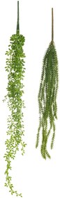 Set 2 plante artificiale, Material sintetic, Verde, 9x9x68