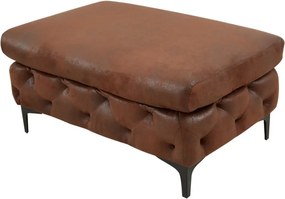 Taburete elegant stil Chesterfield, Microfibra, Maro Antic, MODERN BAROCK 90cm