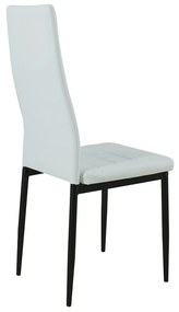 Set de masă Verna 4+1 alb-negru