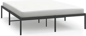 vidaXL Cadru pat metalic, negru, 150x200 cm
