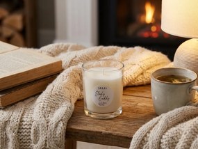 Lumanare parfumata in pahar STUDY BUDDY 9,5 cm cremova