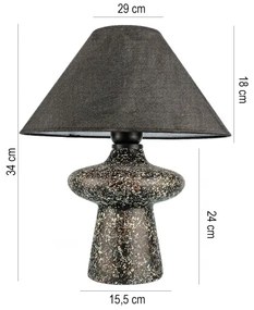 Lampă de birou RAMZES 1xE27/40W/230V neagră