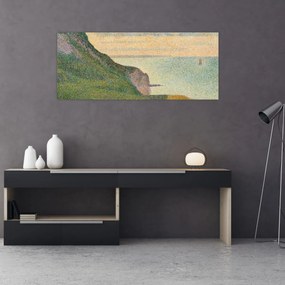 Tablou - Georges Seurat, Seascape at Port-en-Bessin, Normandy, reproducere (120x50 cm)