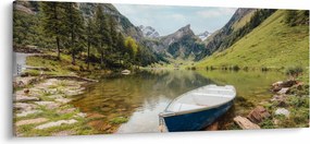 Tablou - Seealpsee, lac din Elveția (120x50 cm)