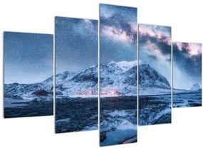 Tablou cu munți și ceul cu stele (150x105 cm)