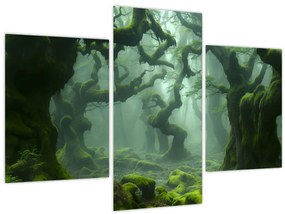 Tablou - O pădure acoperită de mușchi (90x60 cm)