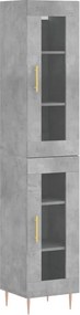 vidaXL Dulap înalt, gri beton, 34,5x34x180 cm, lemn prelucrat