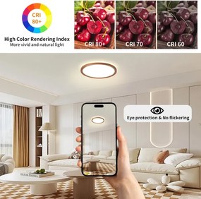 Brilagi - Plafonieră LED pentru baie ULTRA SLIM, LED/12W/230V, Ø 22,5 cm, aur roz, IP54