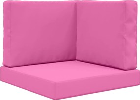 vidaXL Perna pentru canapea de exterior 3 pcs Roz Poliester