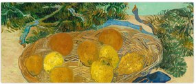 Tablou - Vincent van Gogh, Still Life of  Oranges and Lemons with  Blue Gloves, reproducere (120x50 cm)