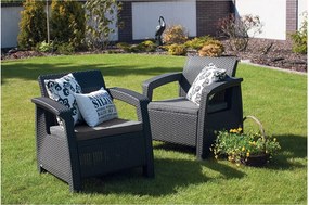 Fotoliu de grădină gri închis Corfu – Keter